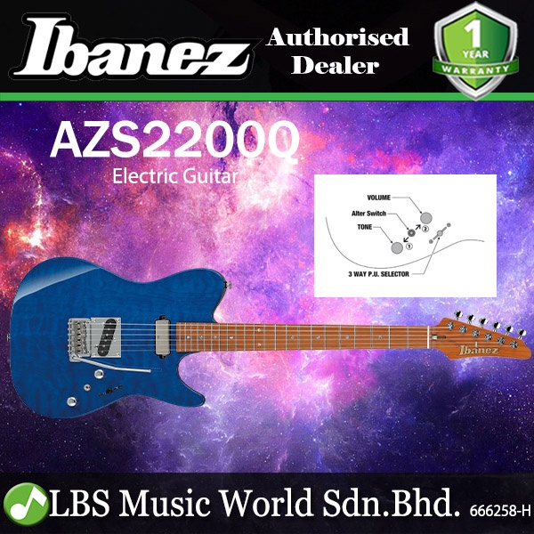 [Discontinued]Ibanez AZS2200Q Alder Body Prestige กีตาร์ไฟฟ้าพร้อม SH Pickup และ Gotoh Tremolo - Roy