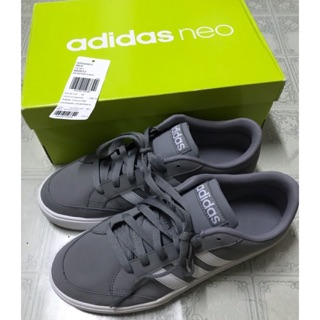 Adidas Neo ของแท้ พร้อมกล่องและป้ายราคา เบอร์42 รองเท้าผ้าใบ อดิดาส สีเทา