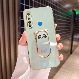 เคสโทรศัพท์มือถือ ลายการ์ตูนหมีน่ารัก 6D หรูหรา สําหรับ OPPO Realme 5 Realme 5i 6i Realme 5S Realme C3