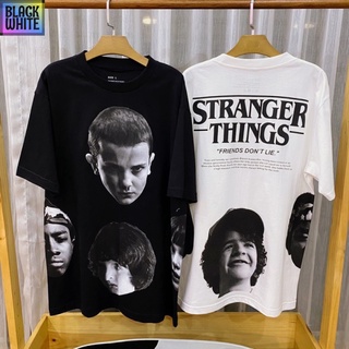 BWCB เสื้อยืดแขนสั้น Stranger Things STG unisex W0VB oversize