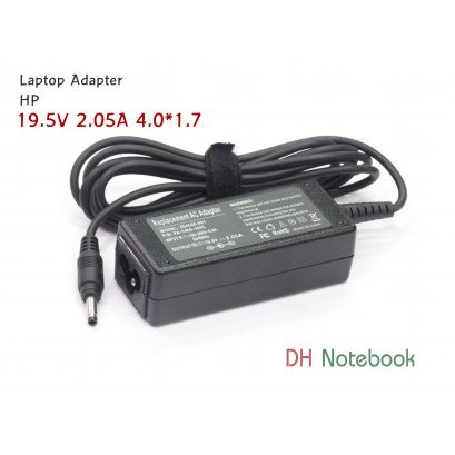 สายชาร์จ อะแดปเตอร์โน๊ตบุ๊ค HP COMPAQ MINI 110, 210, 700, 1000, CQ10 Laptop Charger Adapter HP 19.5V 2.05A 40W 4.0*1.7