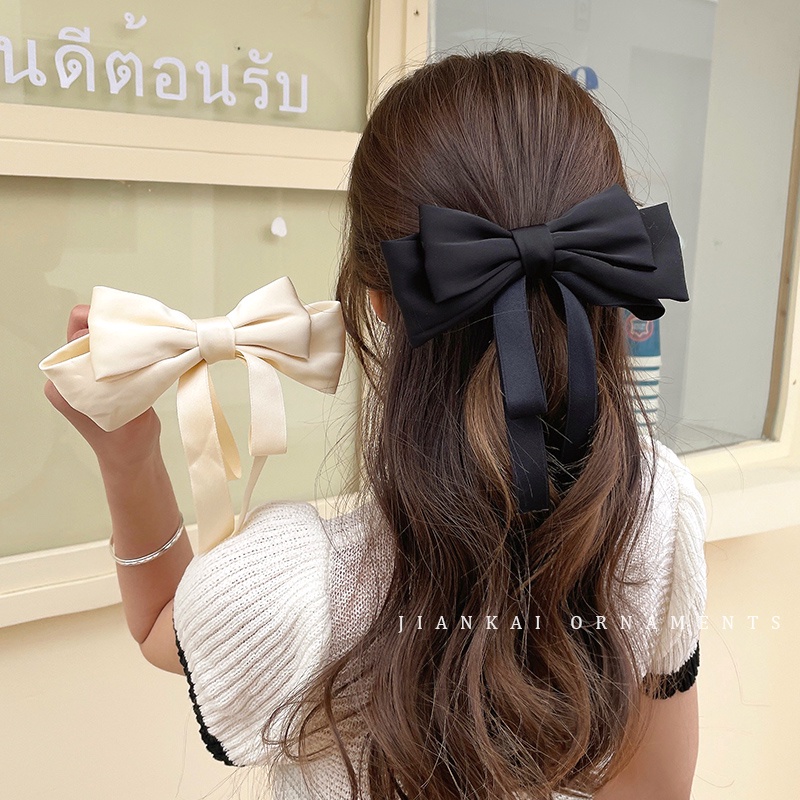 กิ๊บติดผม ประดับโบว์ ขนาดใหญ่ แฟชั่นฤดูใบไม้ผลิ สไตล์เกาหลี สําหรับผู้หญิง