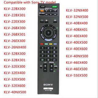 รีโมทคอนโทรลสําหรับ Sony Rm - Ga019 Bravia Tv Rm - Ed033 Klv - 26 Bx300 KLV-22BX300 KLV-22BX301 KLV-22EX300 KLV-26BX300 KLV-26BX301 KLV-26EX300 KLV-26NX400 KLV-32BX300 KLV-32BX301 KLV-32EX300 KLV-32EX400 KLV-32EX500 KLV-32EX600 KLV-32NX400 KLV-32NX500  KL