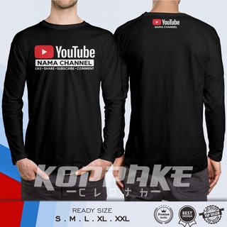 เสื้อยืดแขนยาว พิมพ์ลาย Youtube Request Name Channel Distro สําหรับผู้ชาย