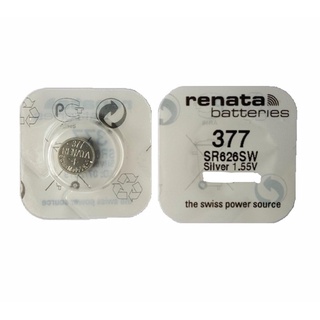 ถ่านกระดุม Renata 377, SR626SW 1.55V 1 ก้อน ของแท้ สามารถออกใบกำกับภาษีได้