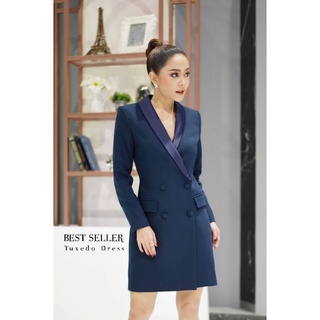 Blazer and more เดรสสูท ทรงเข้ารูป ปกสวยเนี๊ยบ มี4สี เบจ ขาว ดำ กรมท่า