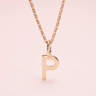 Grace Fine Jewelry จี้ทองแท้ 9k (ทอง 37.5%) P Alphabet (จี้อย่างเดียว)