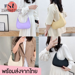 SIAMBAGSHOP(S1731) กระเป๋าผ้าสะพายไหล่แฟชั่นสุดต๊าซสีพาสเทล