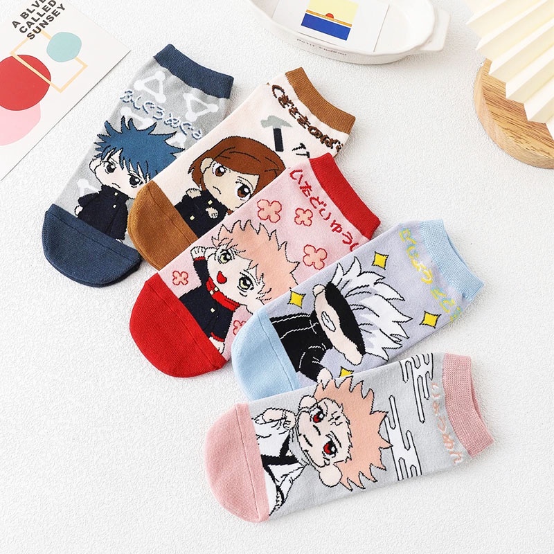 Anime Jujutsu Kaisen Cosplay Sock Fushiguro Megumi Itadori Yuji Gojo Satoru Sock Cotton Socks Hallow