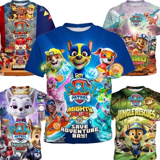 เสื้อยืดแขนสั้น พิมพ์ลายการ์ตูน PAW PATROL สวมใส่สบาย แฟชั่นฤดูร้อน สําหรับเด็ก