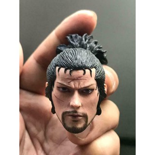 โมเดลฟิกเกอร์ 1/6 Miyamoto Musashi Head ขนาด 12 นิ้ว สไตล์ญี่ปุ่น