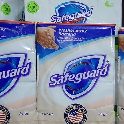 สบู่เซฟการ์ด [สบู่นำเข้าจากอเมริกา] แพ็ค 4 ก้อน 113 กรัม Safeguard Antibacteria Soap 4 Bars 113g.( 4