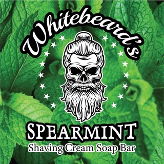 Whitebeard Mens Premium Spearmint Shaving Cream Soap Bar