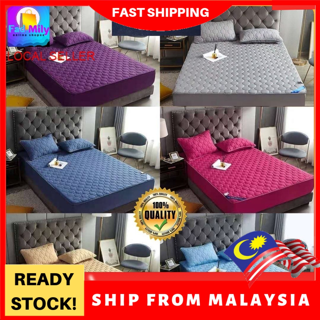 CADAR HILTON VIRAL ANTI KEDUT ผ้าปูที่นอนฟรี 2 ชิ้น PILLOW CASE ที่นอน Cott