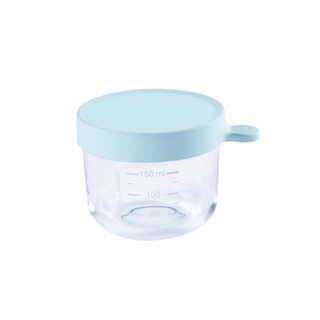 BEABA กระปุกแก้วเก็บอาหาร ฝาปิดสูญญากาศ Conservation Glass Jar 150 ml - LIGHT BLUE