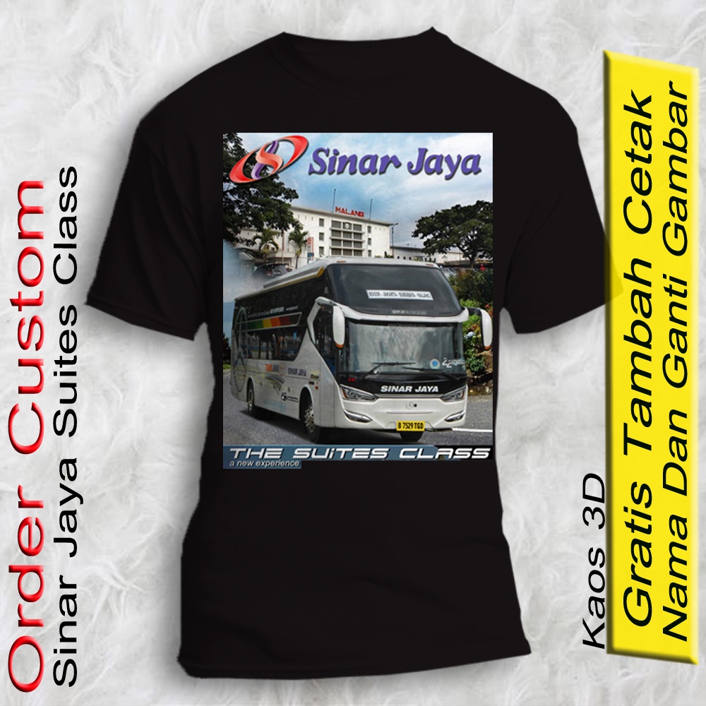 เสื้อเชิ้ตแขนสั้นสําหรับผู้ชายและผู้หญิงพร้อมภาพ Sinar Jaya Bus, เสื้อยืด Bus Mania