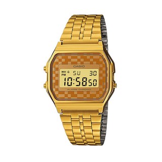 ﻿CASIO DIGITAL นาฬิกาข้อมือสุภาพบุรุษ  เรือนทอง สายสแตนเลส A159WGEA-9ADF