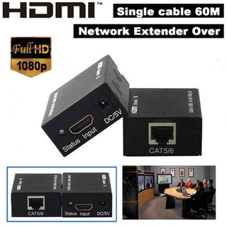 60m HDMI LAN Extender Repeater Over Single Cat5E/6 RJ45-Up To 200Ft 1080P 3D