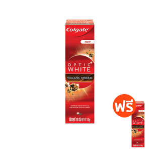 [ซื้อ 1 แถม 1] COLGATE ยาสีฟัน อ๊อฟติค ไวท์ โวลคานิค มิเนอรัล 100 กรัม