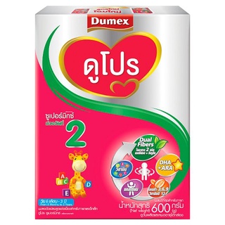 ถูกที่สุด✅ ดูโปร ซูเปอร์มิกซ์ นมผงดัดแปลงสูตรต่อเนื่องสำหรับทารกและเด็กเล็ก ช่วงวัยที่ 2 600กรัม Dupro Supermix Step 2 F