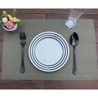 ที่รองจาน PVC Placemat ทนความร้อน เข้าเครื่องล้างจานได้ ขนาด 30x45cm. #Twin Fish รหัส PPM-116