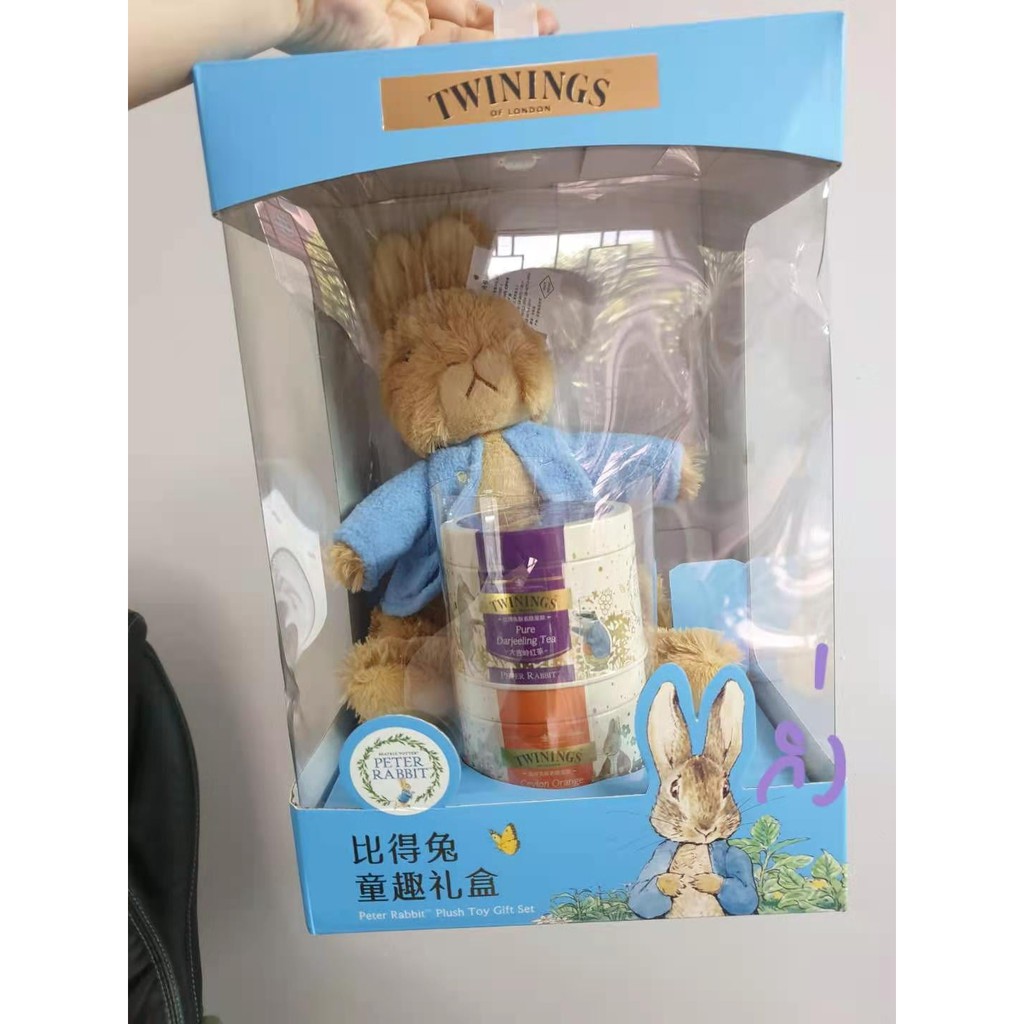 (ส่งฟรี) Peter Rabbit ตุ๊กตา +แถมชา TWININGS 2 ป๋อง (ของแท้ ...