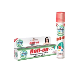 Amrutanjan Roll-on โรลออนบรรเทาอาการปวดไมเกรน บรรเทาอาการวินเวียงศรีษะ สินค้าแพคเกจใหม่(Export)ทั้งกล่องและตัวผลิตภัณฑ์