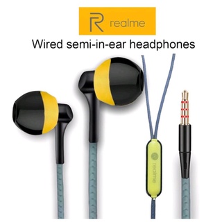 หูฟังเรียวมี Realme T-023 HD Sound Extra Bass ของแท้ เสียงดี ช่องเสียบแบบ 3.5 mm ใหม่ล่าสุด รับประกัน1ปี