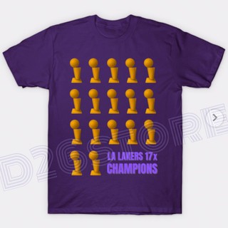 เสื้อยืด พิมพ์ลาย LA Lakers NBA Champions 17x 2020 NBA 2020 Le Bron James Champions