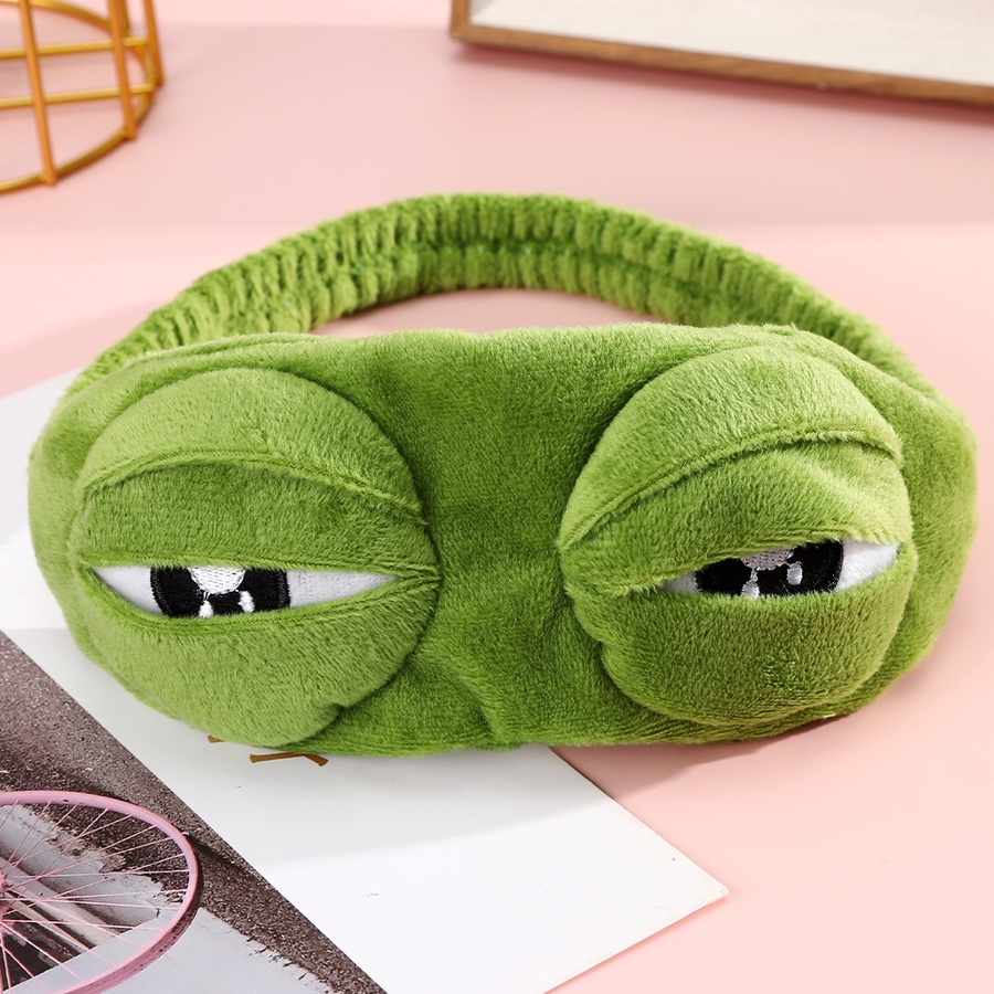 Frog Eye Mask Sleep Shading น่ารักตลกแถบคาดศีรษะ Unisex Sadness กบ Ice Pack Ice Eye Mask ราคา ถูกที่สุด ดีลบีเคเค