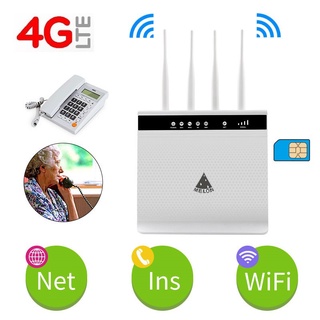 4G VoLTE Router เร้าเตอร์ ใส่ซิม ปล่อย WiFi โทรออก+รับสาย +อินเตอร์เน็ต รองรับการใช้งาน 32 User+-