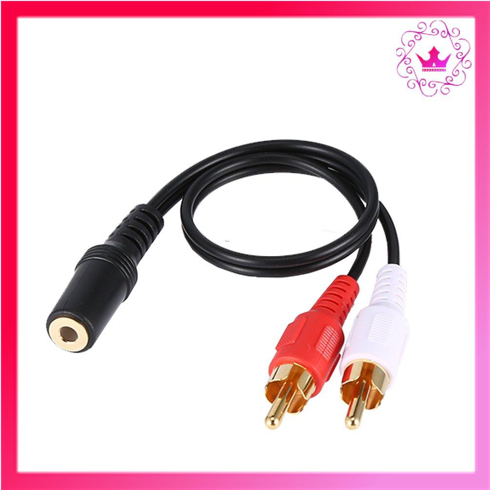 ⚛gold Plated 35mm Female To 2 Rca Male Stereo Audio Y Cable Adapter Smartstore01th Thaipick 5377