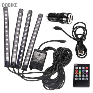 Oobike สายไฟ Led 48 หลากสี 4 ชิ้น สําหรับตกแต่งภายในรถยนต์