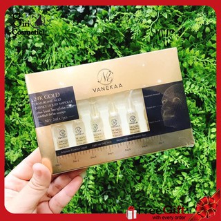 Vanekaa 24K Gold Hyaluronic Acid Essence Liquid Ampoule 2ml x 7bottles ไฮยาลูโรนิคเวนิก้า แอซิดเอสเซ้นส์ ลิควิดแอมพูล