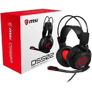 MSI Gaming Headset with Microphone, Enhanced Virtual 7.1 Surround Sound, Intelligent Vibration System (DS 502)