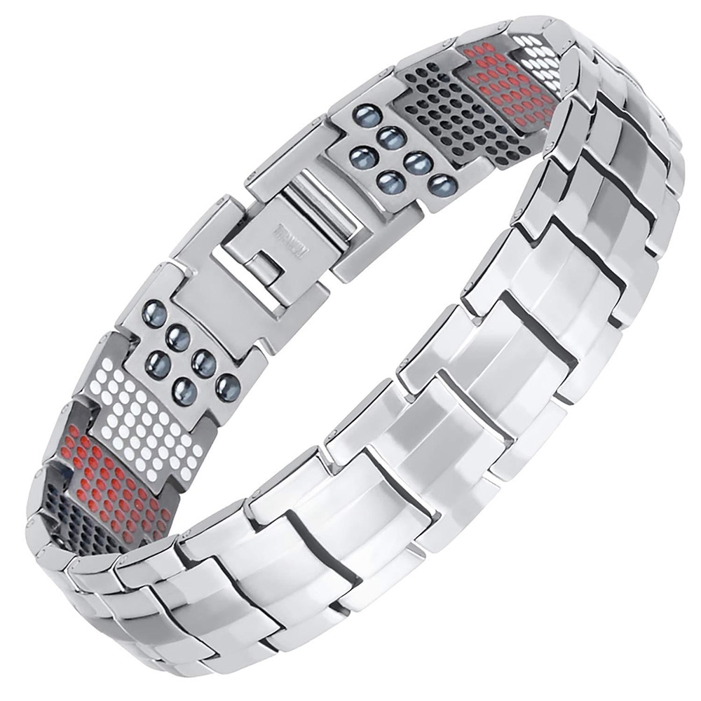 Massive Magnetic bracelet men 4 elements balance energy arthritis pain relief