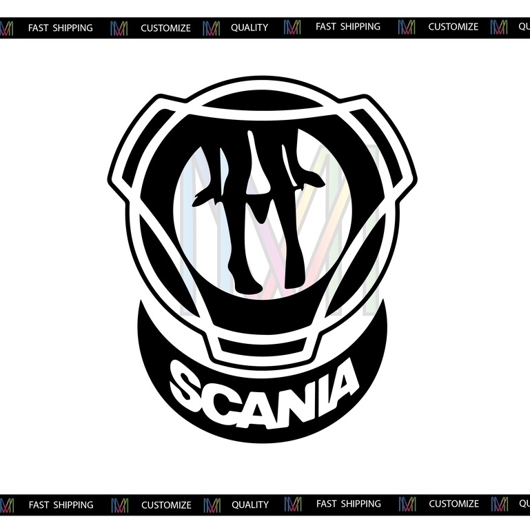 สติ๊กเกอร์ Kereta Lorry Motor Scania