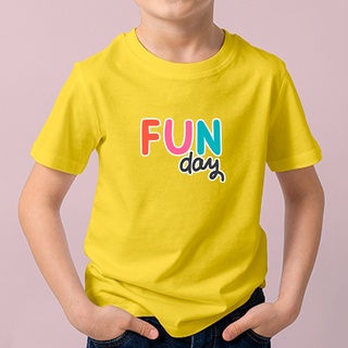 เสื้อผ้าเด็ก เสื้อยืดเด็ก Fun Day เสื้อเด็กคอกลมแขนสั้น