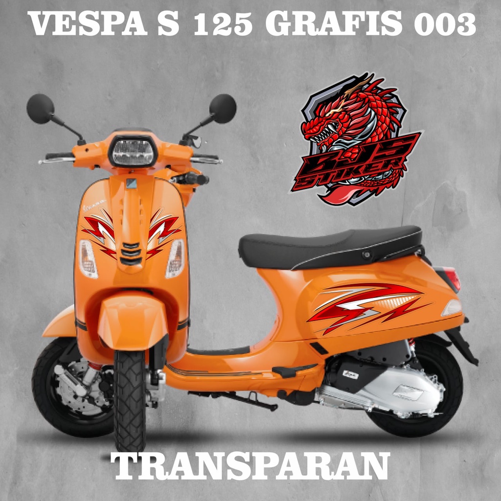 / สติ๊กเกอร์ VESPA / VESPA STRIPING / สติ๊กเกอร์ VESPA TRANSPARENT / VESPA LIST Vespa S 125 กราฟิก 0
