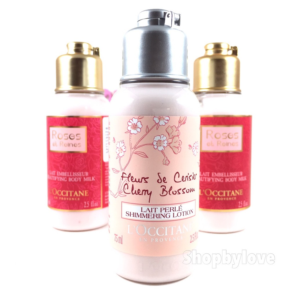 L'Occitane body milk lotion  กลิ่น Cherry Blossom Shimmering Lotion