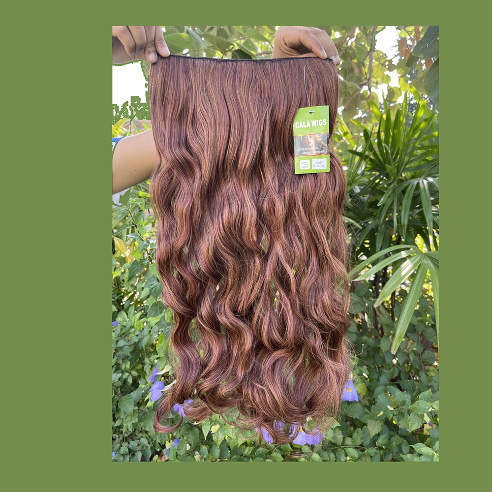 แฮร์พีช hairpiece  แฮร์พีชcalawigsราคาส่ง  รหัสT700กว้าง27CM ยาว70CM ชิ้นหนาพิเศษไหมด้านเหมือนผมจริง แฮร์พีชลอนปลายยาว