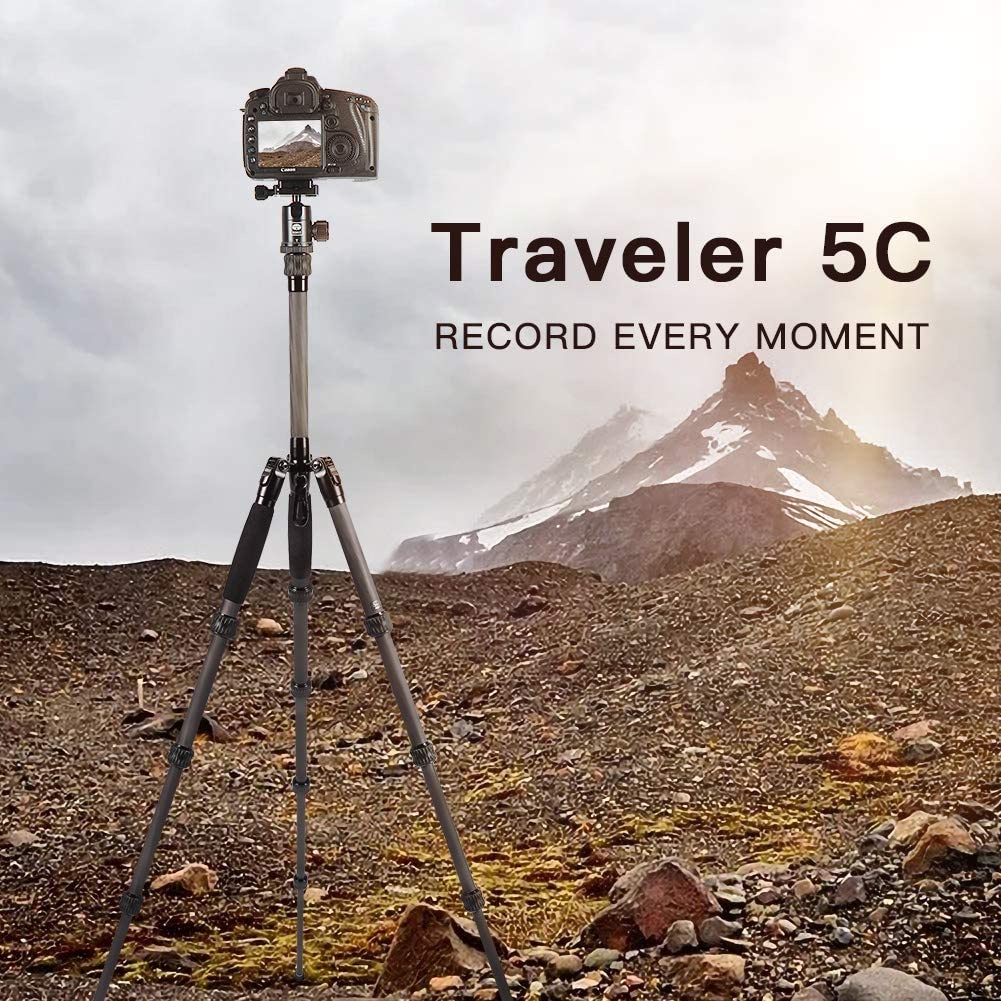 SIRUI Carbon Fiber Traveler 5C Tripod 54.3 inches Lightweight Portable Camera Tripod with Ball Head (สินค้าประกันศูนย์ )