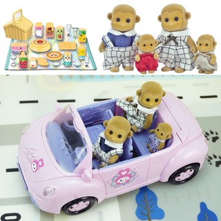 ของขวัญวันเกิดเด็กจำลองบ้านของเล่นรถเปิดประทุนกระต่ายครอบครัวแพคเกจของเล่นของขวัญฮาโลวีน