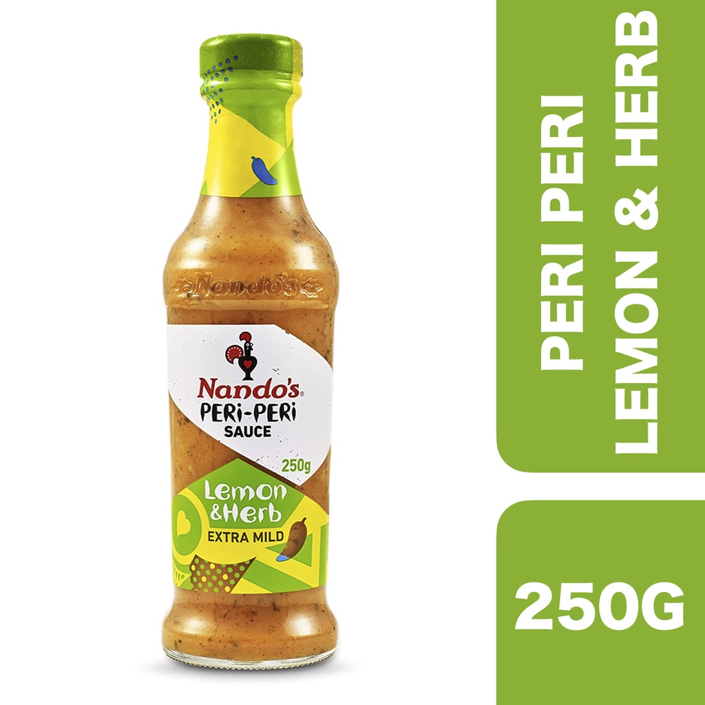 Nandos Peri-Peri Sauce Lemon & Herb Extra Mild 250g ++ นันดอส ซอสเปริ-เปริ เลมอนแอนด์เฮิร์บ เอ็กซ์ตร