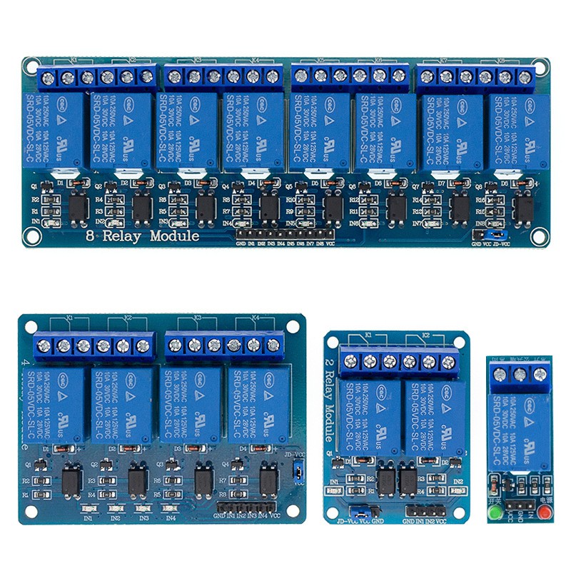 โมดูลรีเลย์ 1 2 4 8 Channel 5v Relay พร้อม Optocoupler . Relay Output 1 2 4 8 Way สําหรับ Arduino