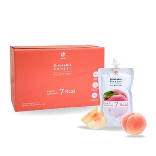 JellyB Peach เจลลี่บี​​ บุกน้ำผลไม้​ รสพีช​ จำนวน​ 10ถุง​ (7kcal/ถุง) 150ml.x10