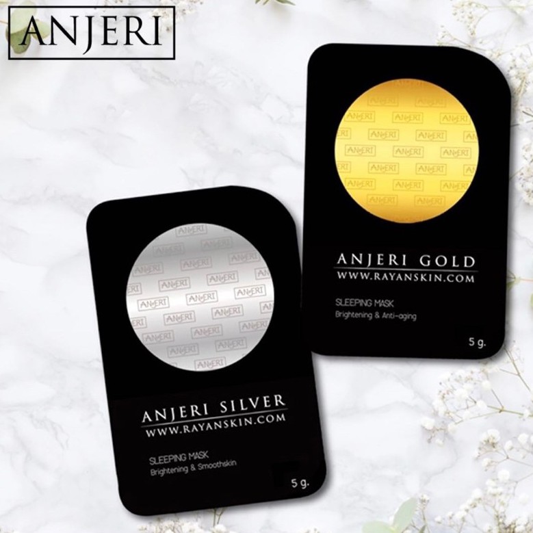 ANJERI Sleeping Mask Golden Silver 1 ชิ้น 5g