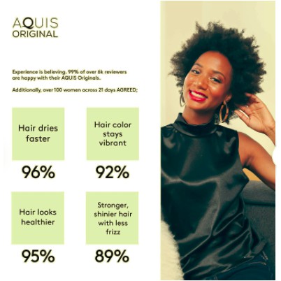 Aquis HAIR TURBAN ORIGINALS HAIR DRYING TOWEL