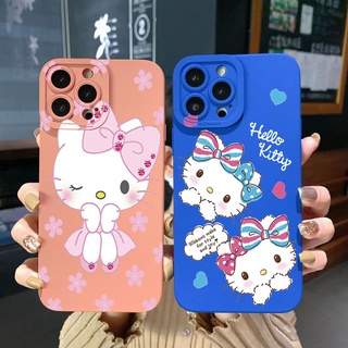 เคสโทรศัพท์มือถือ ขอบสี่เหลี่ยม ลายการ์ตูนเฮลโลคิตตี สําหรับ Xiaomi Redmi Note 11 Pro 5G 11S 10 Pro 4G 10S Redmi 10C 9C A2 A1