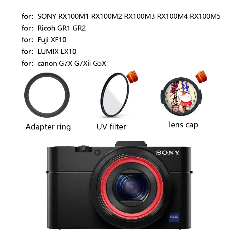 Aluminum Filter Adapter Ring For Sony Rx100 Ii Iii Iv M1 M2 M3 M4 ...